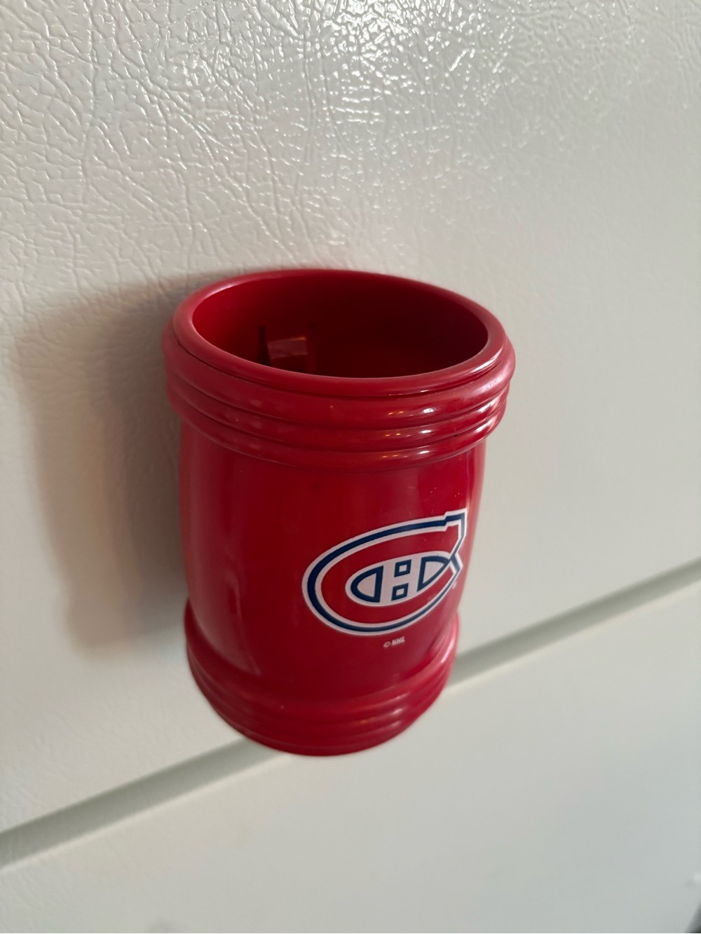 NHL Red Magnetic Cup Holder with Team Logo